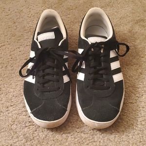 Adidas Black Suede Comfort Foam Sneakers